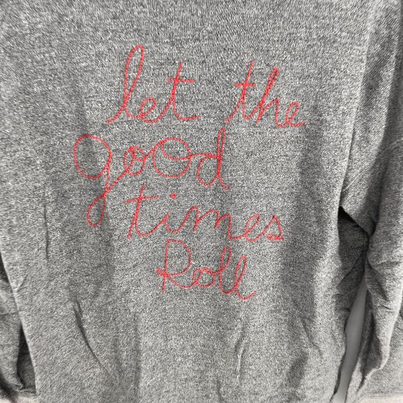 Anthropologie Sundry Good times Roll Women gray preowned round neck sweatshirt S - Picture 4 of 6